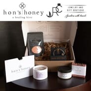 Hons Honey and JRC Jewelers - Lavender Bath Gift Box with an Alex and Ani Dangle Cross Bracelet